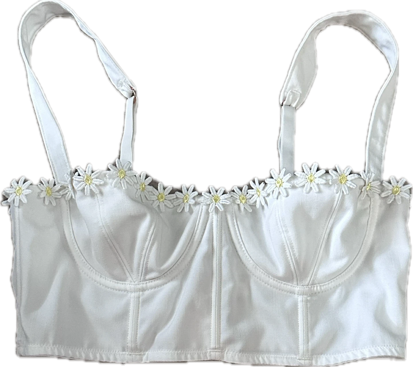 UO Out From Under Gillian Daisy Applique Corset Bra Top - photo 4