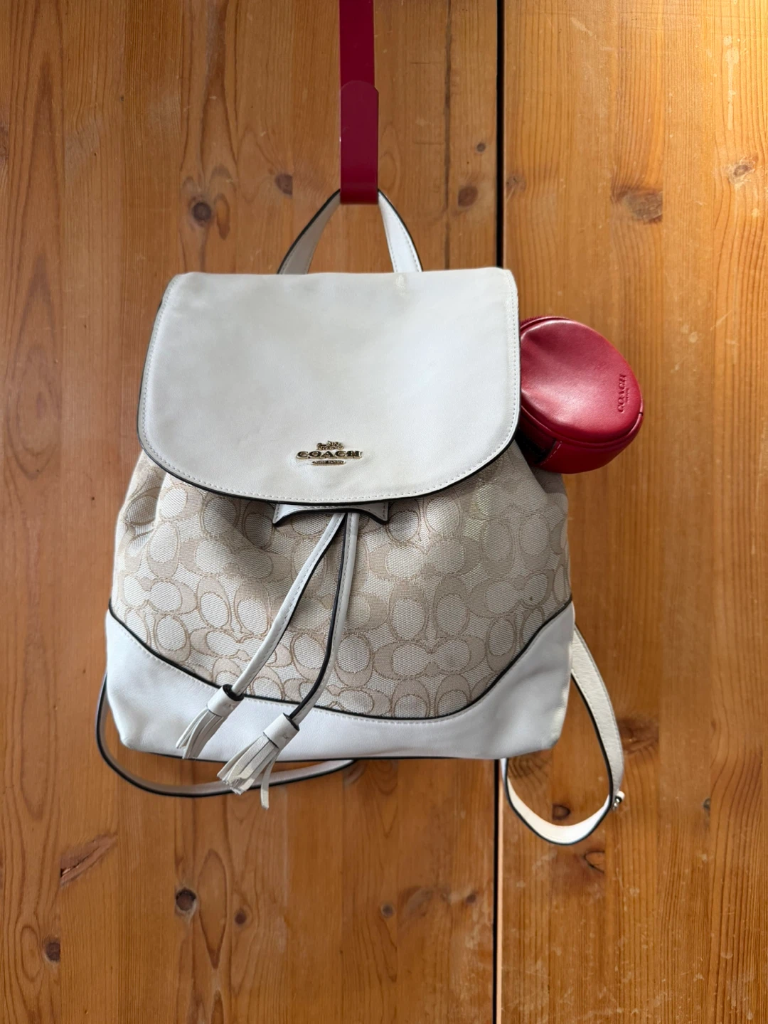 Coach Signature Canvas Backpack
