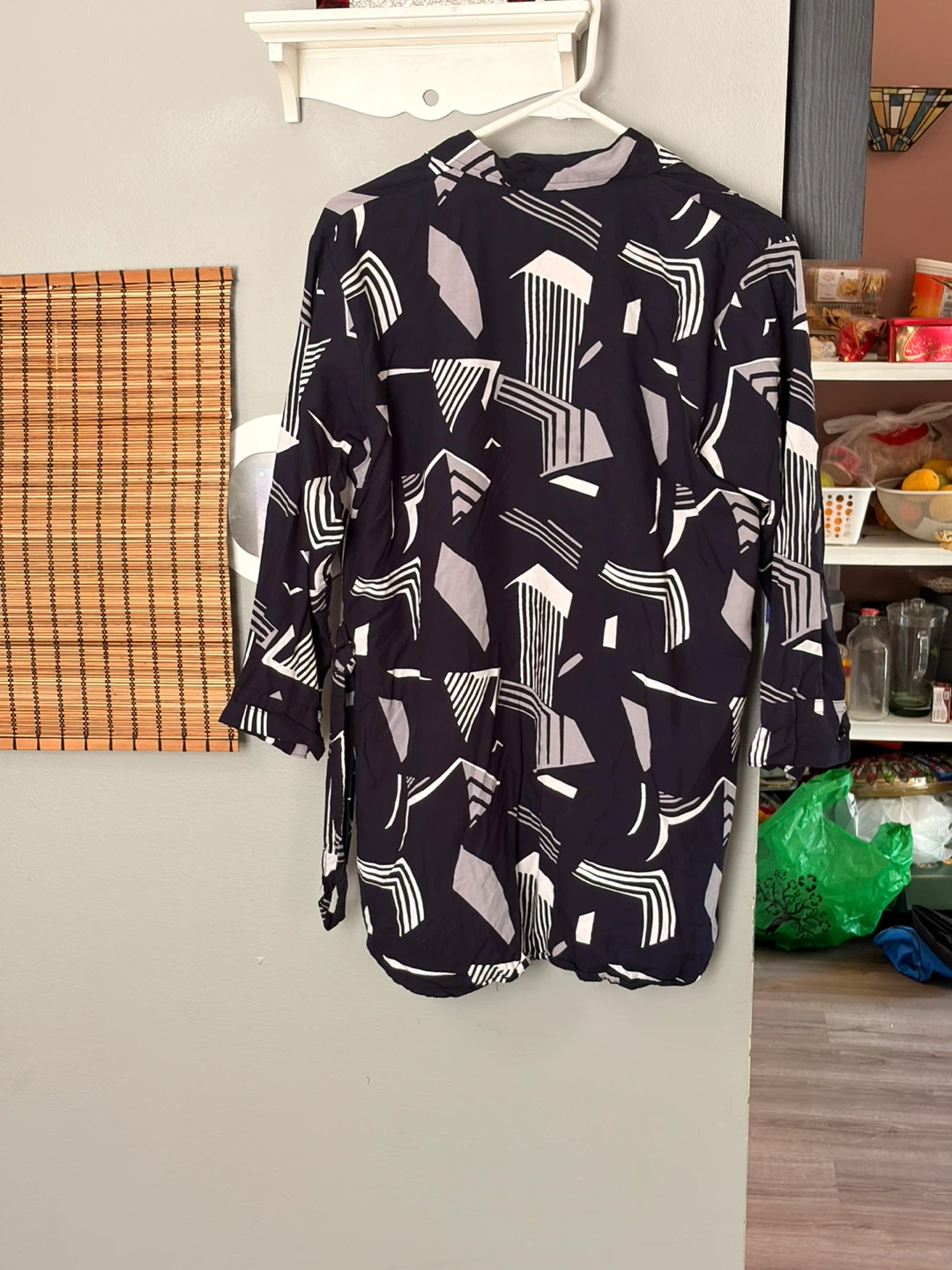 WOMENS Pajama Set - Navy Blue Geometric Print - Size L - photo 5
