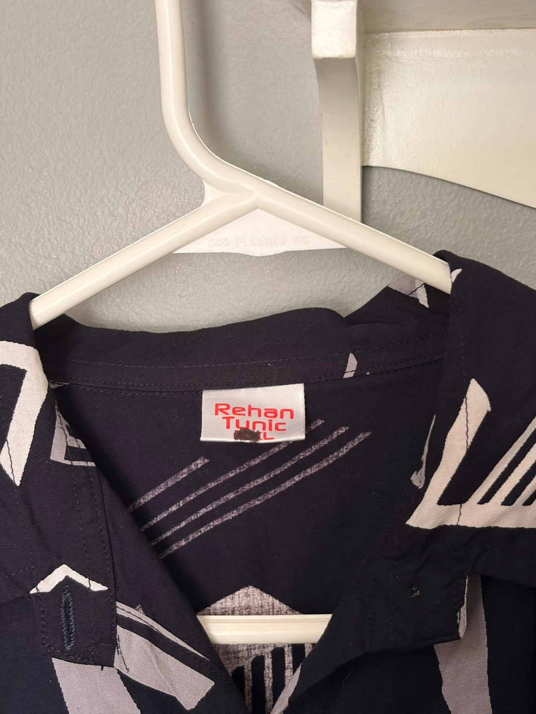 WOMENS Pajama Set - Navy Blue Geometric Print - Size L - photo 4