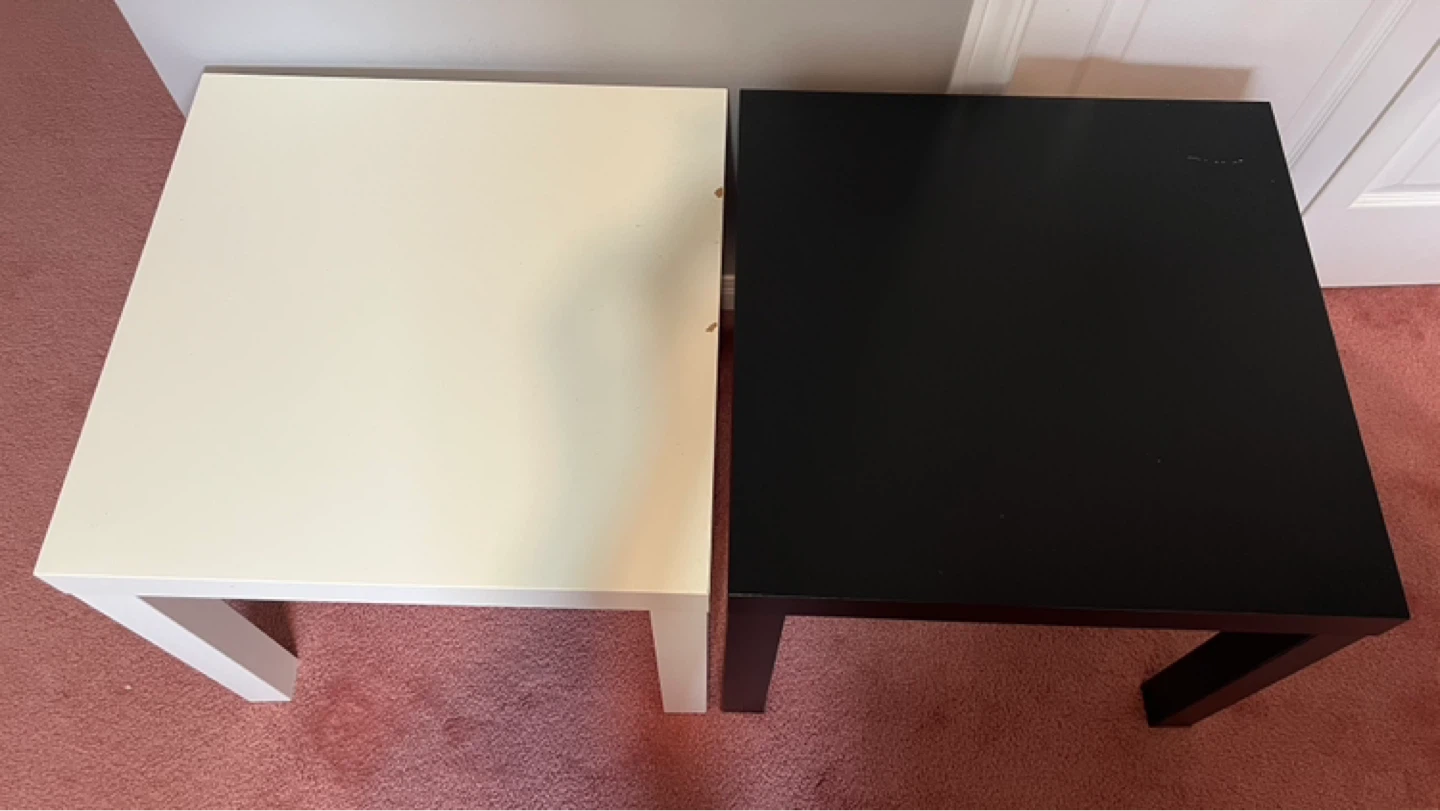 IKEA Square Side Tables (Black & White) - photo 2