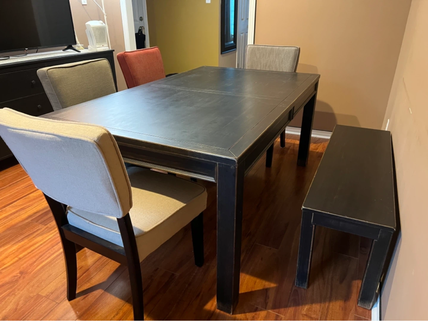 Dining Table Set with 4 Chairs and Bench - photo 2