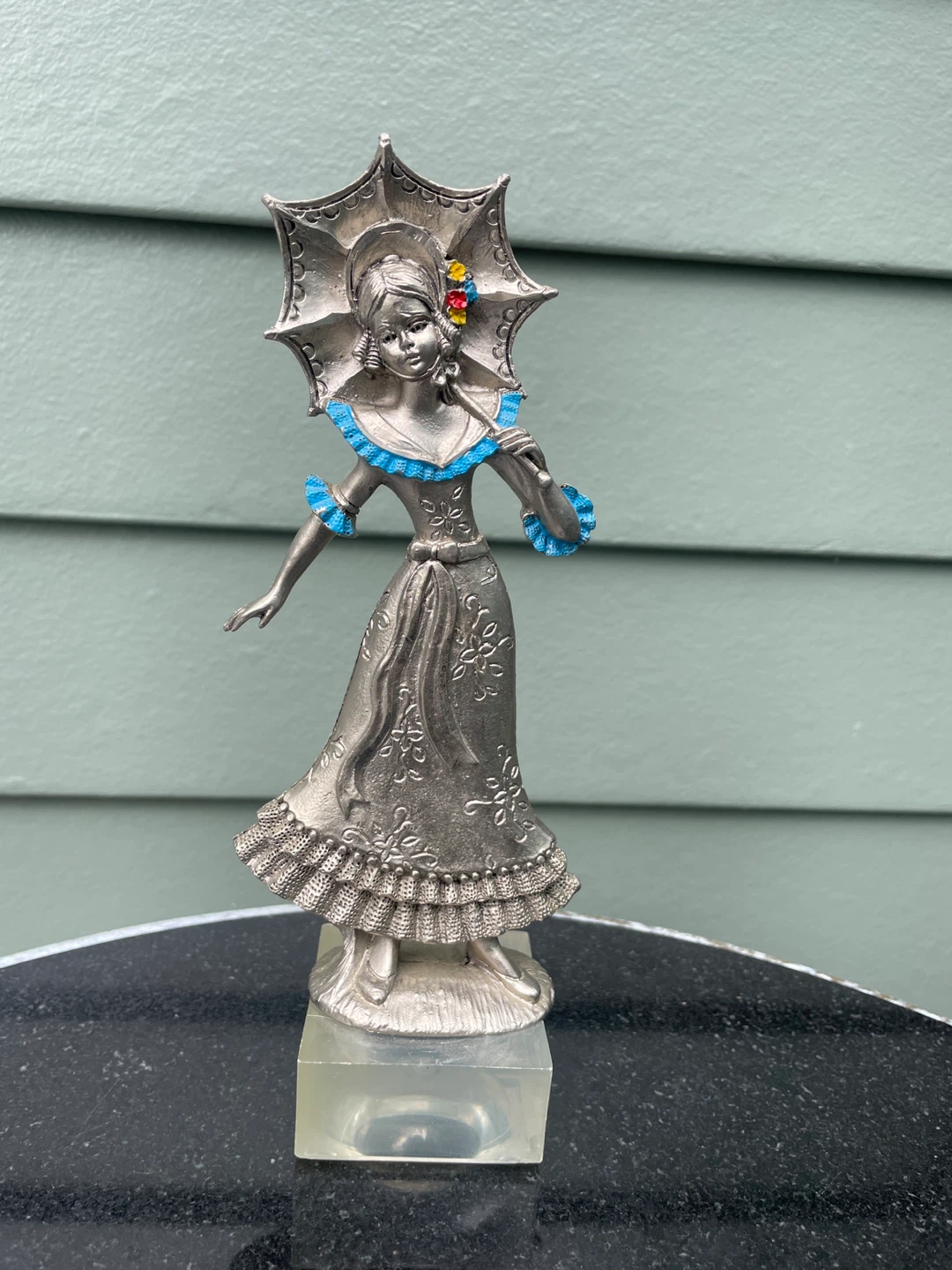 Vintage Silvertone lady figurine umbrella statue - photo 2