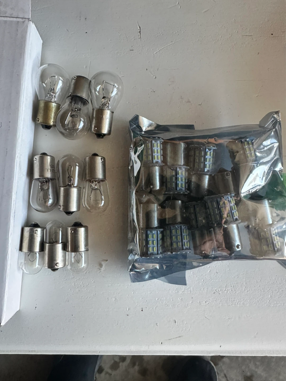 Assorted RV Light Bulbs and LED bulbs for travel trailers