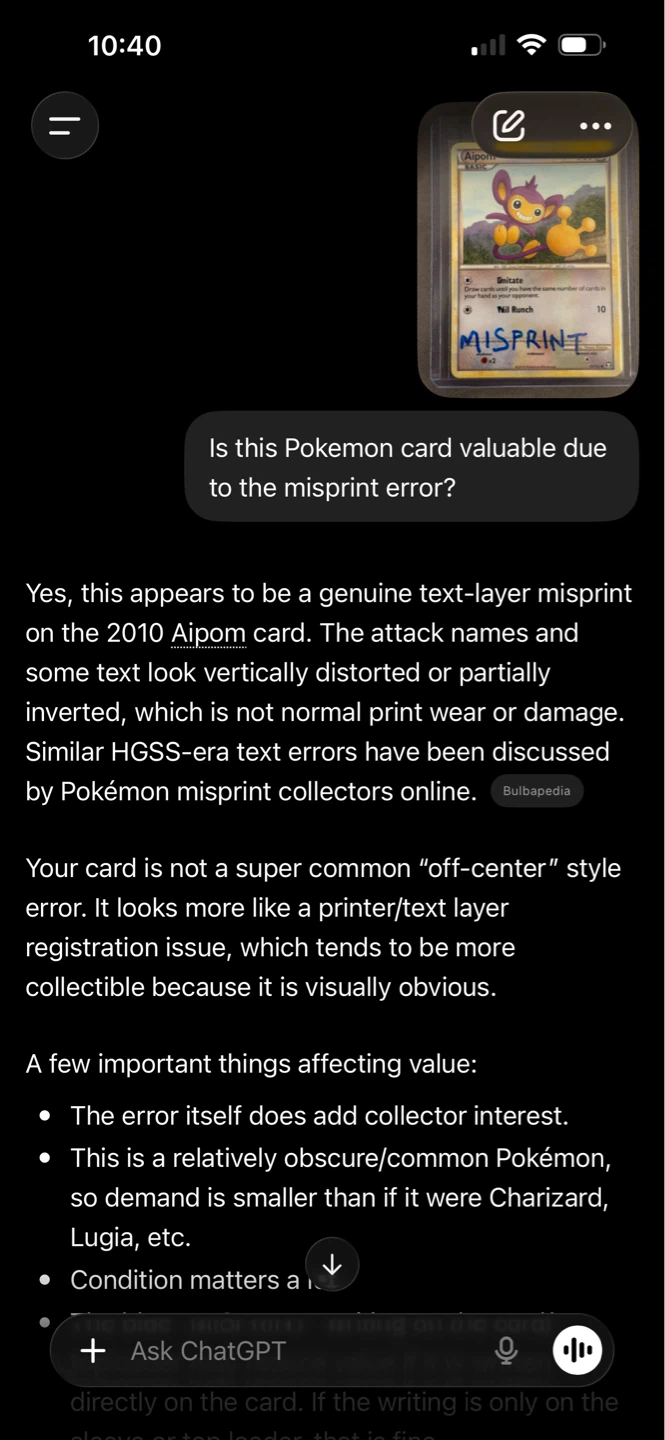 Pokemon Error Misprint Aipom 🙈 - photo 5