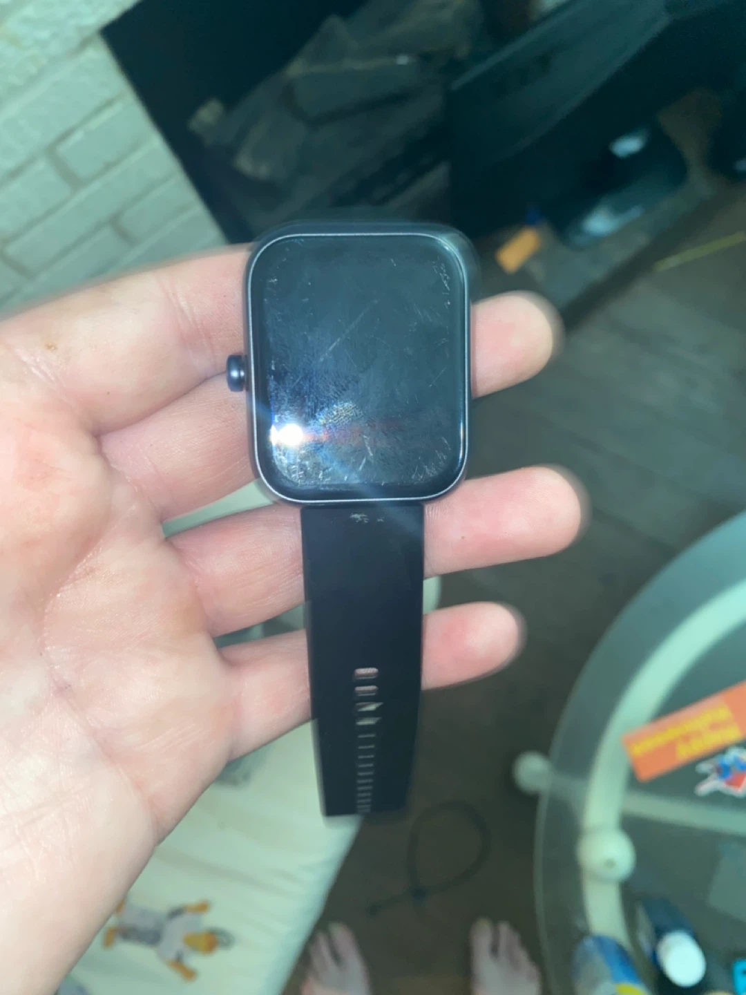 Smartwatch with Black Strap