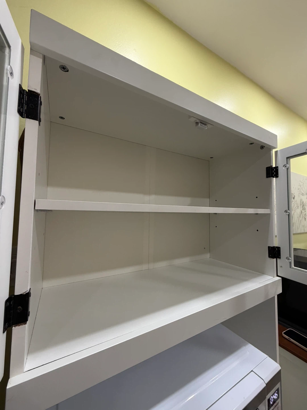 White Storage Cabinet with Microwave Shelf - photo 3