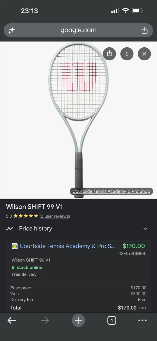 Wilson Shift 99 V1 Tennis Racquet - photo 2