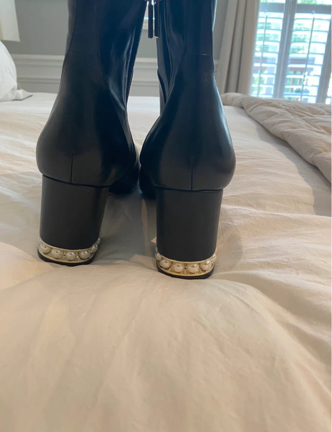 Karl Lagerfeld Sadie Ankle Boots Black Leather Women's Size 11 - photo 2
