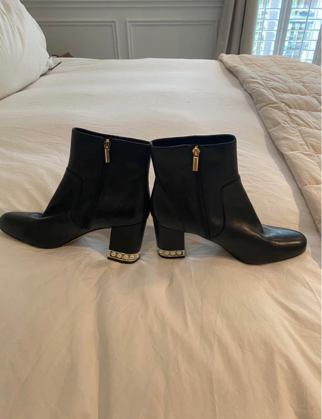 Karl Lagerfeld Sadie Ankle Boots Black Leather Women's Size 11 - photo 3