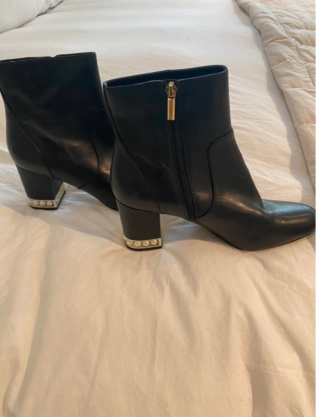 Karl Lagerfeld Sadie Ankle Boots Black Leather Women's Size 11 - photo 4