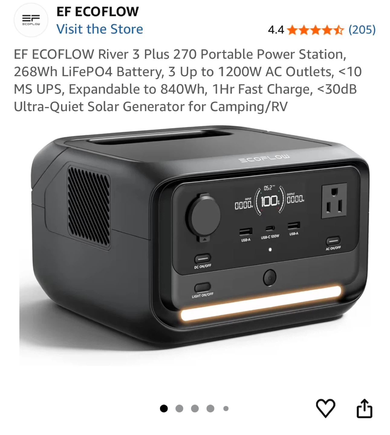 EcoFlow River 3 Plus 270 Portable Power Station