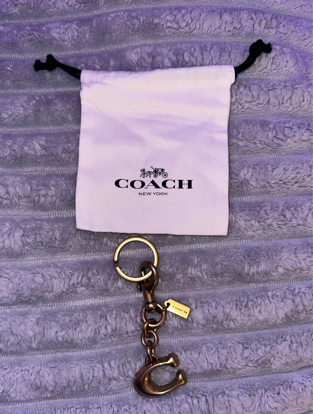 Coach C Logo Keychain with Pouch