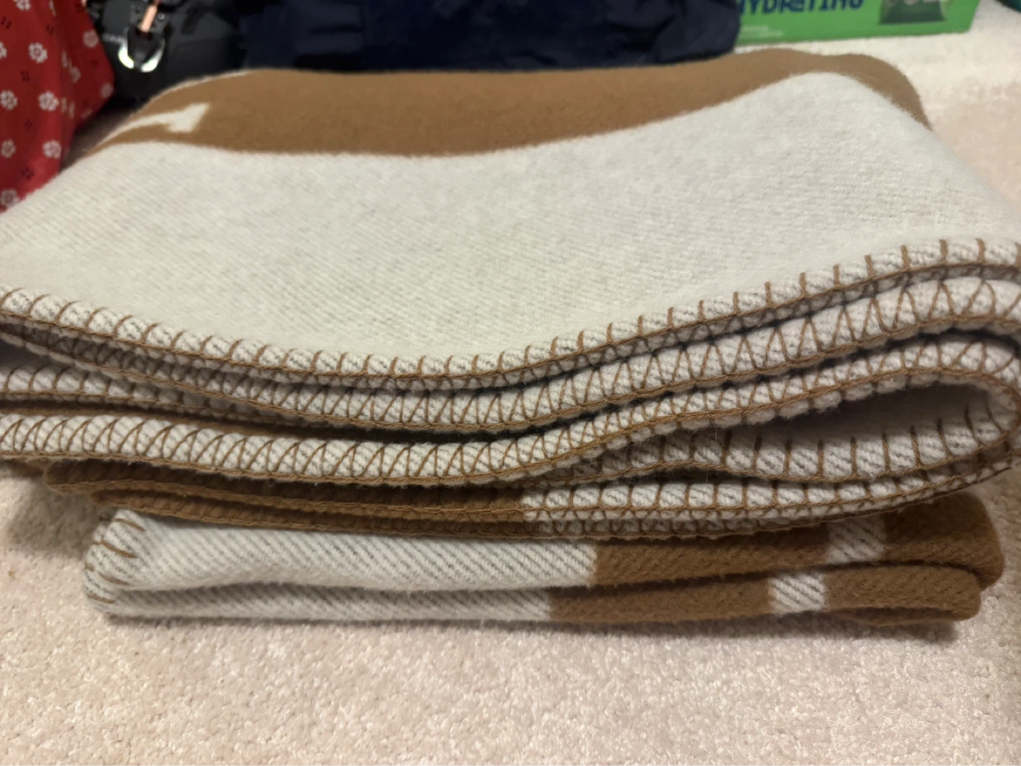 Hermès Avalon Throw Blanket Écru/Camel - photo 5