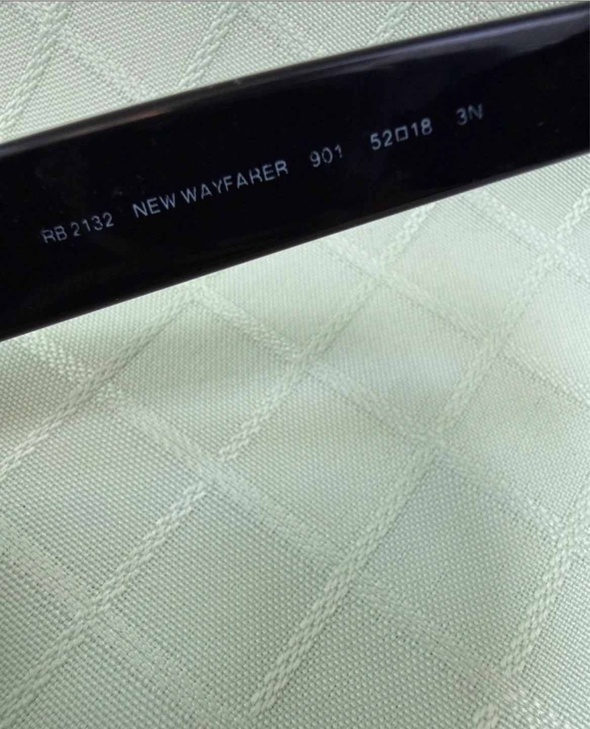 Ray-Ban New Wayfarer Sunglasses Black Frame Dark Green - photo 4