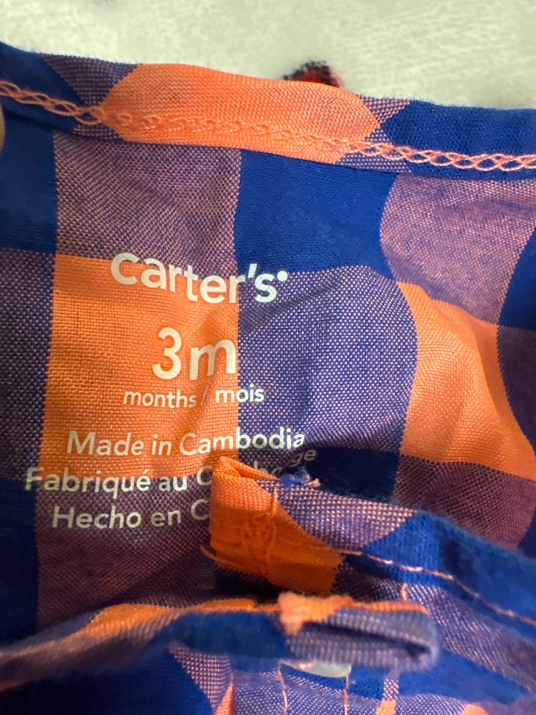 Carter's Baby Girl "3m" Plaid Romper - photo 5