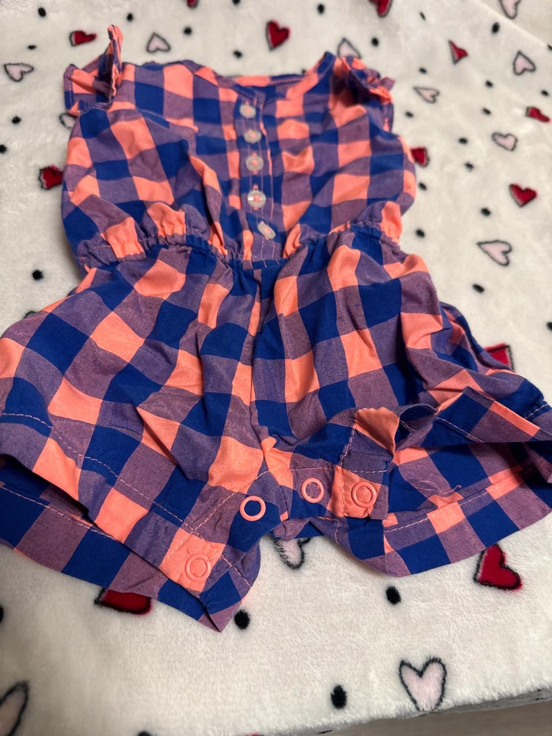 Carter's Baby Girl "3m" Plaid Romper