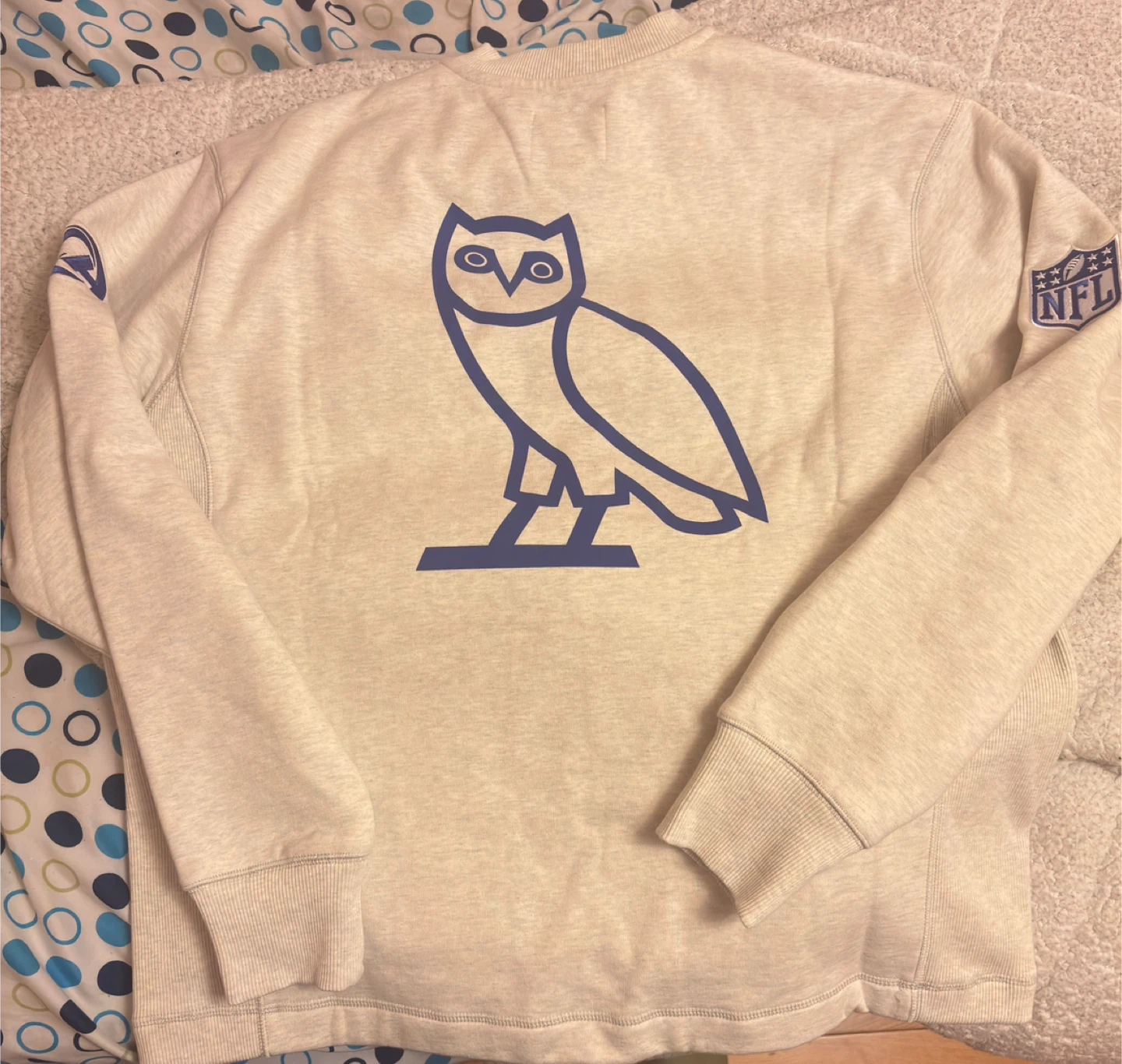 Unisex Los Angeles Rams OVO x NFL Heather Gray Fleece Sweatshirt - photo 2
