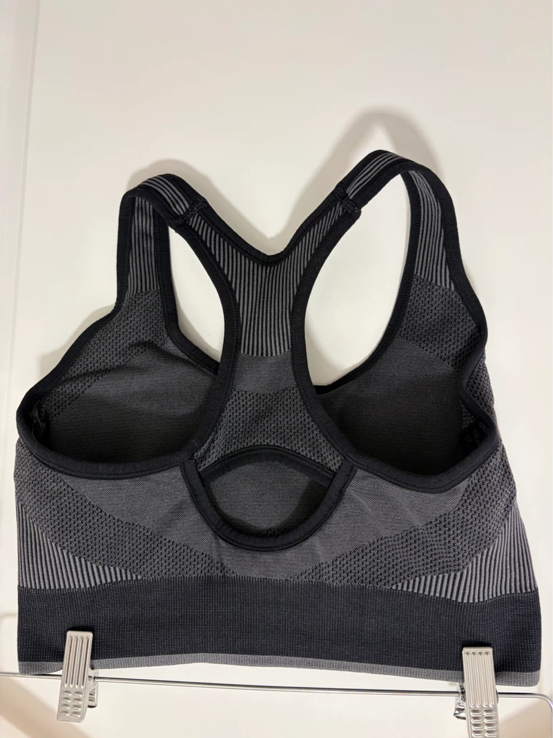 Puma Women's Grey Racerback Sports Bra - Size Medium