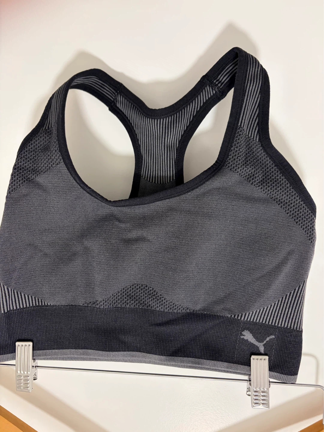 Puma Women's Grey Racerback Sports Bra - Size Medium - photo 2