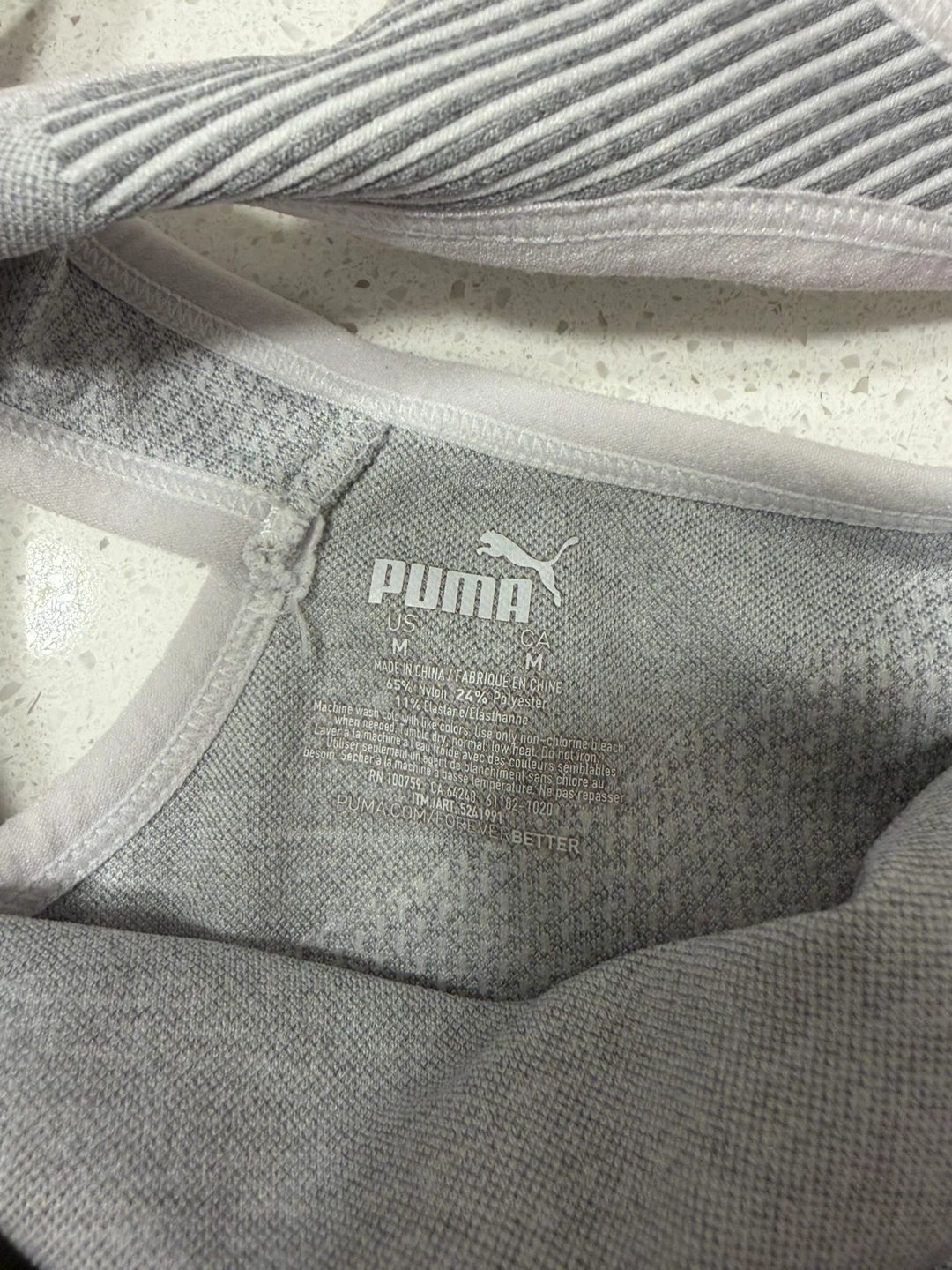 Puma Grey Sports Bra Medium - photo 3