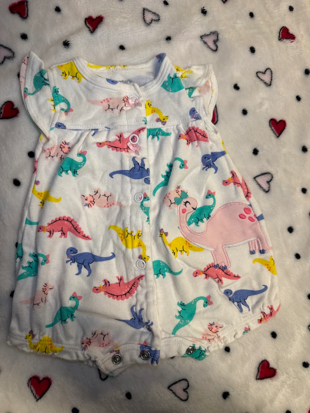 Carter's Newborn Dinosaur Print Baby Romper