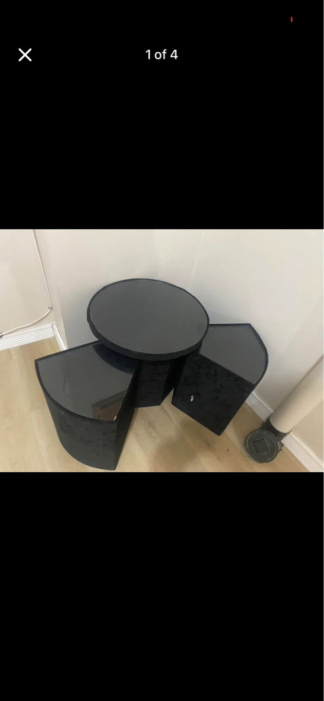 Black Velvet Pedestal Display Stands (Set of 3) - photo 4