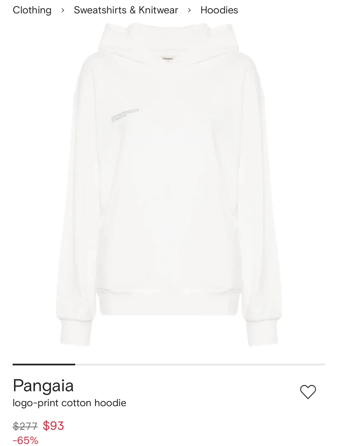 Pangaia Logo-Print Cotton Hoodie - XS