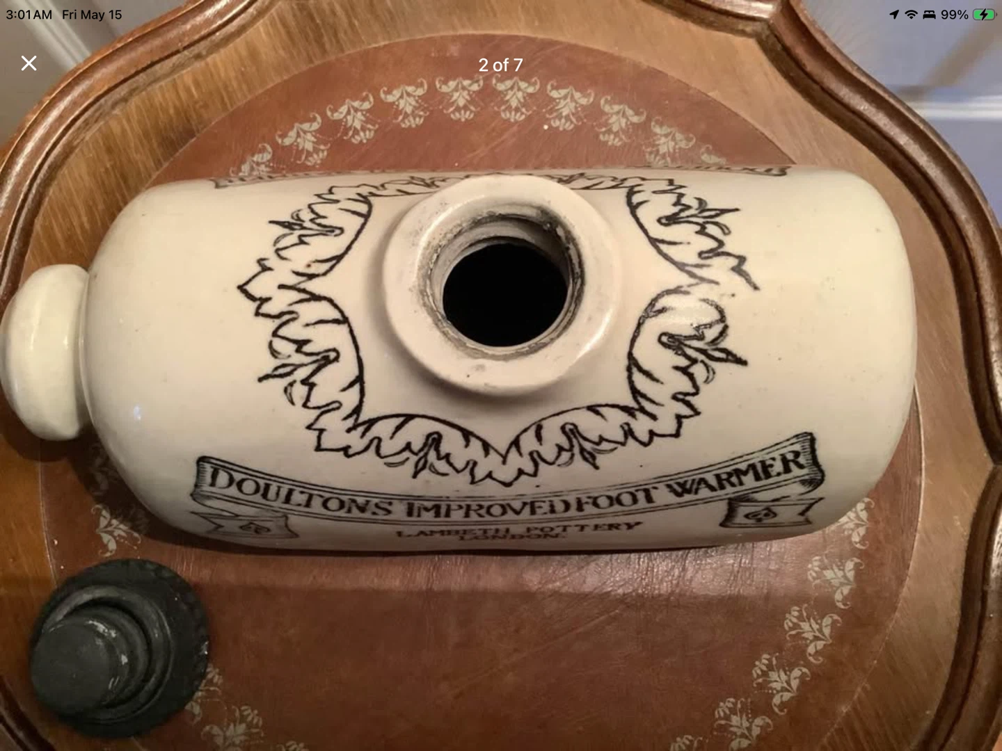 Rare Children’s Size Antique Doulton’s Foot Warmer 🐞 - photo 2