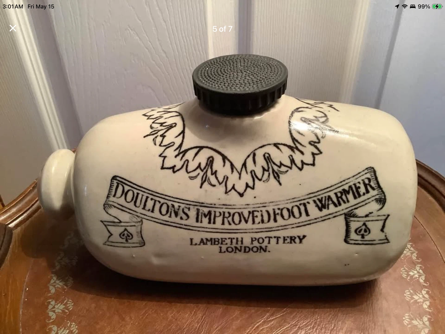 Rare Children’s Size Antique Doulton’s Foot Warmer 🐞 - photo 5