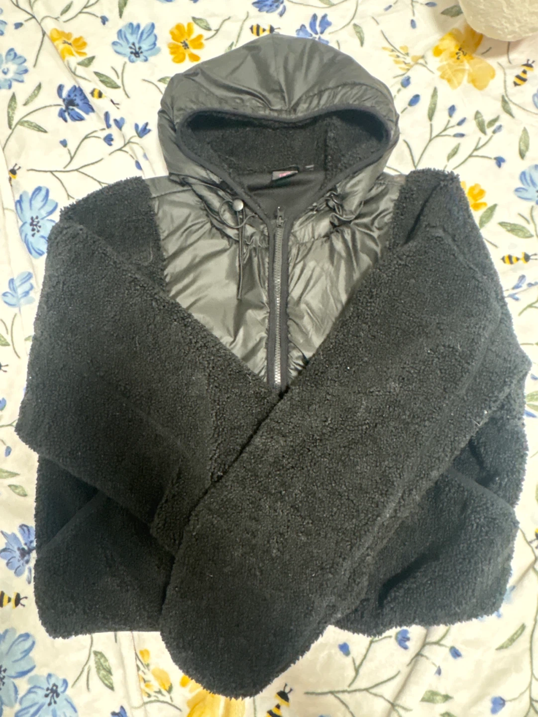 NOBO Black Sherpa Puffer Jacket size mejume - photo 2