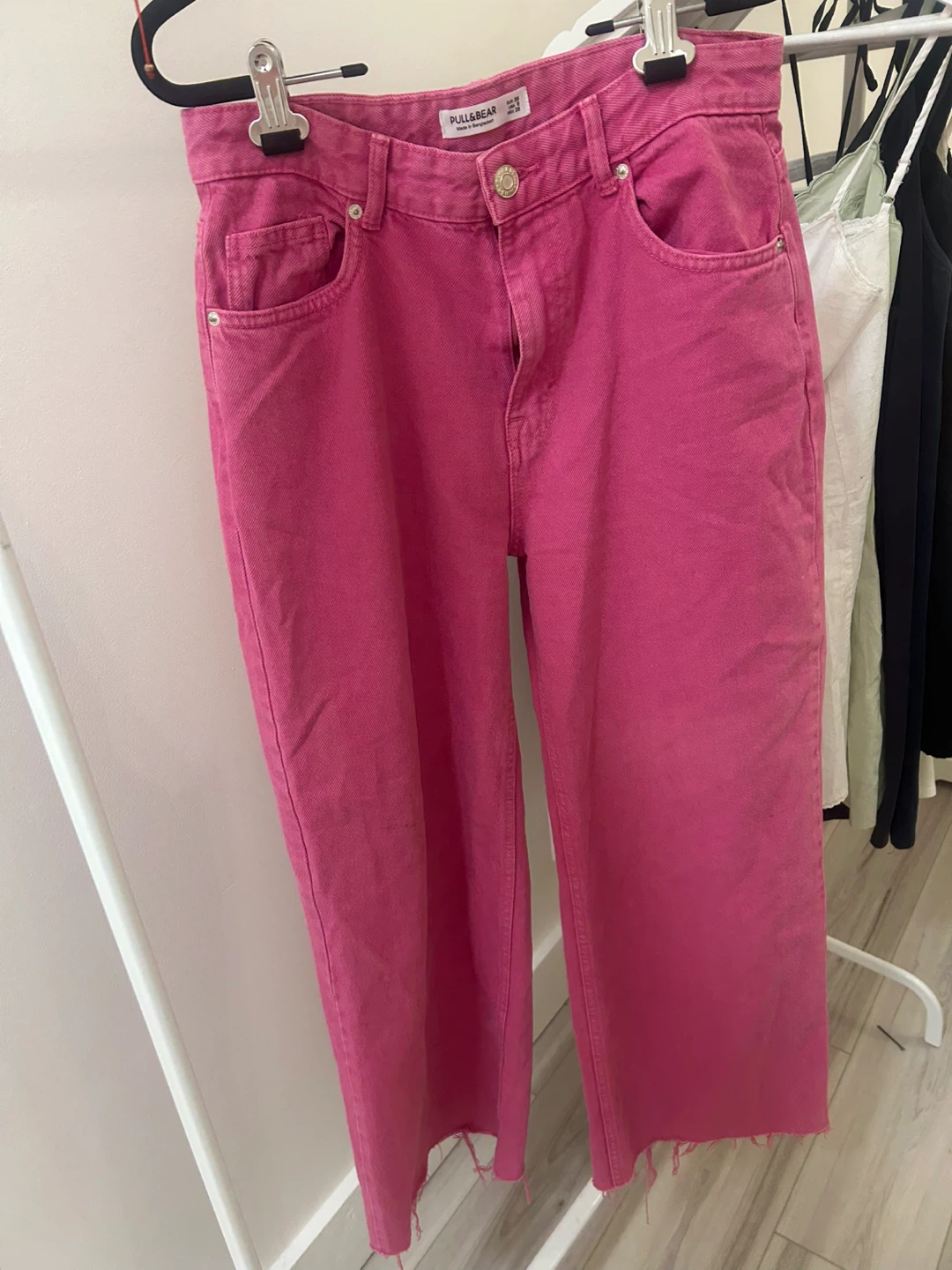 Pull & Bear Pink Wide Leg Jeans