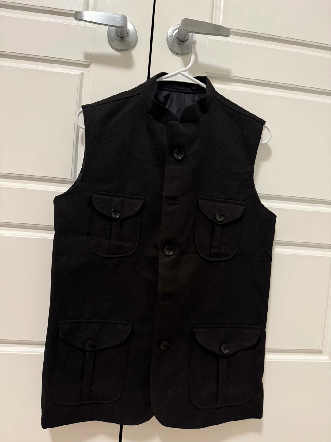 Black V-neck Vest