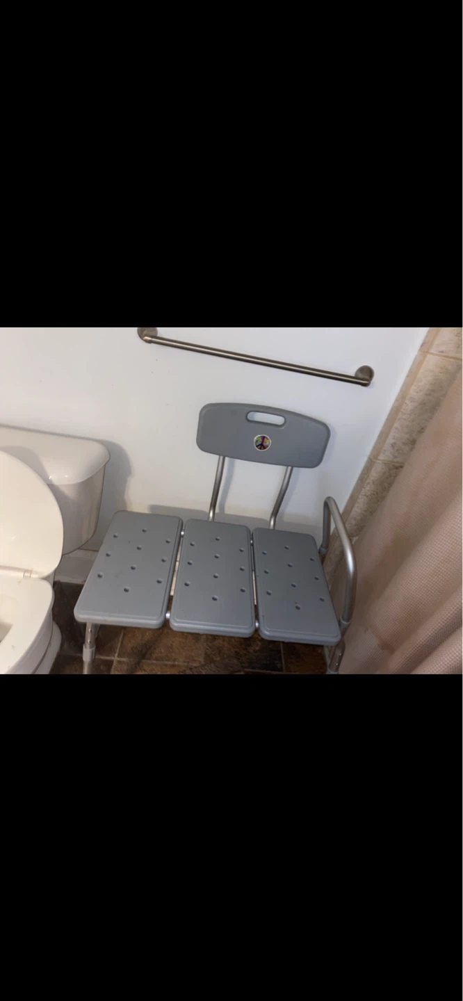Grey Bath Safety Chair with Back