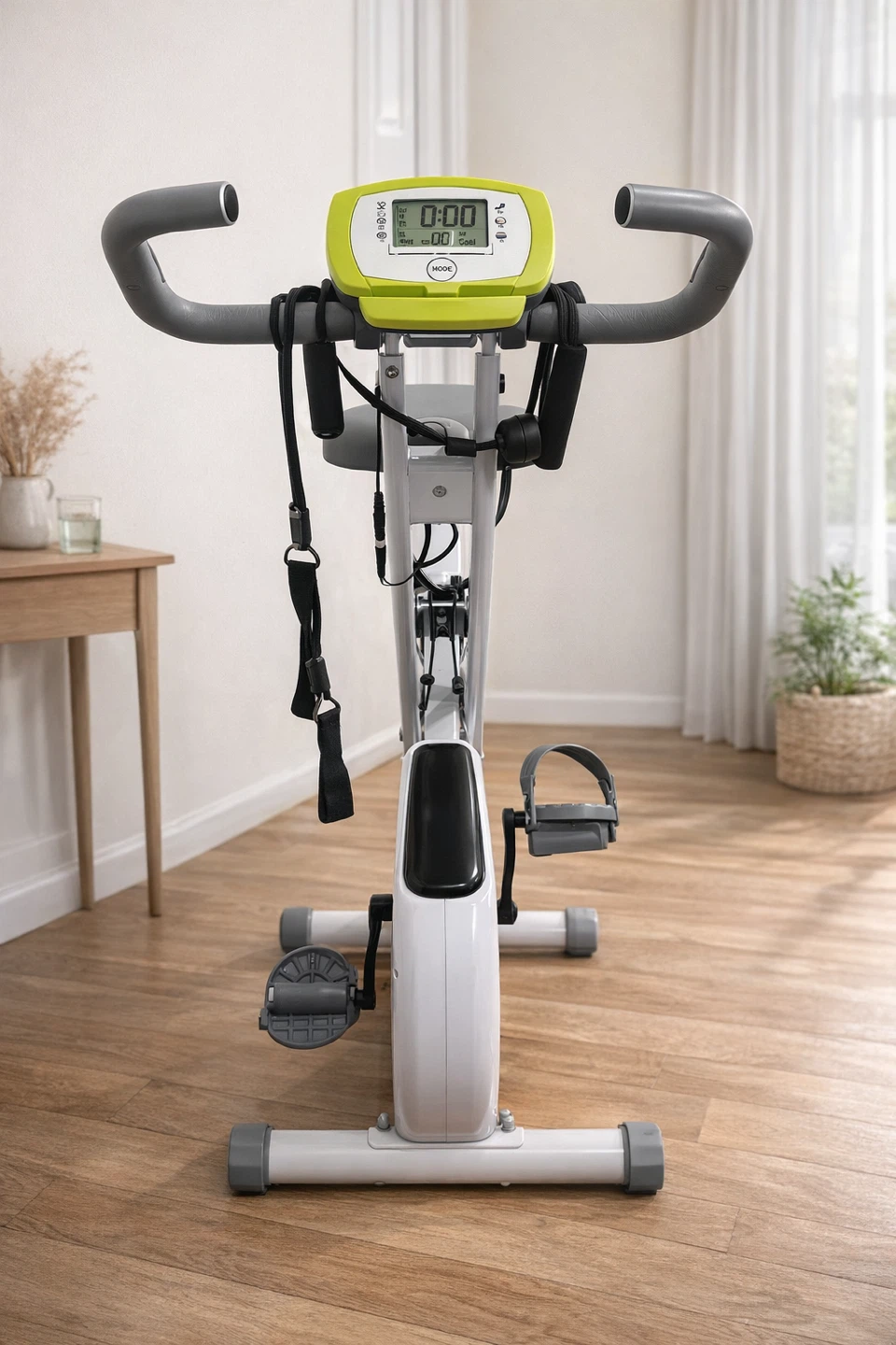 Fitnessclub Foldable Exercise Bike with LCD Monitor
