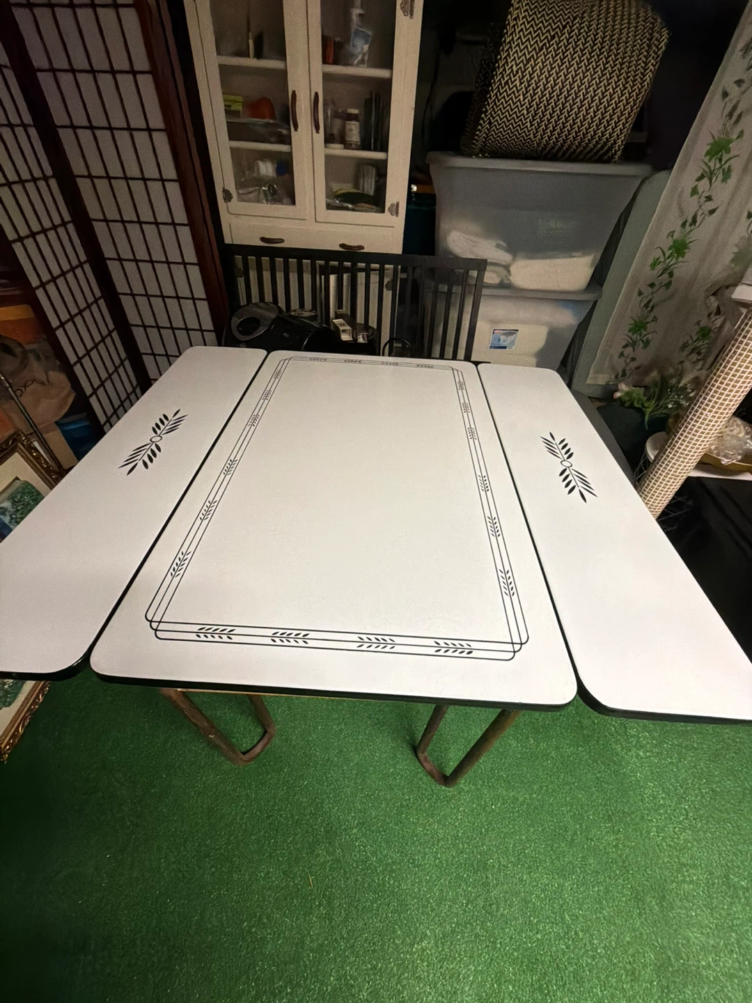 White Extendable Dining Table with Mid-Century Legs - photo 2
