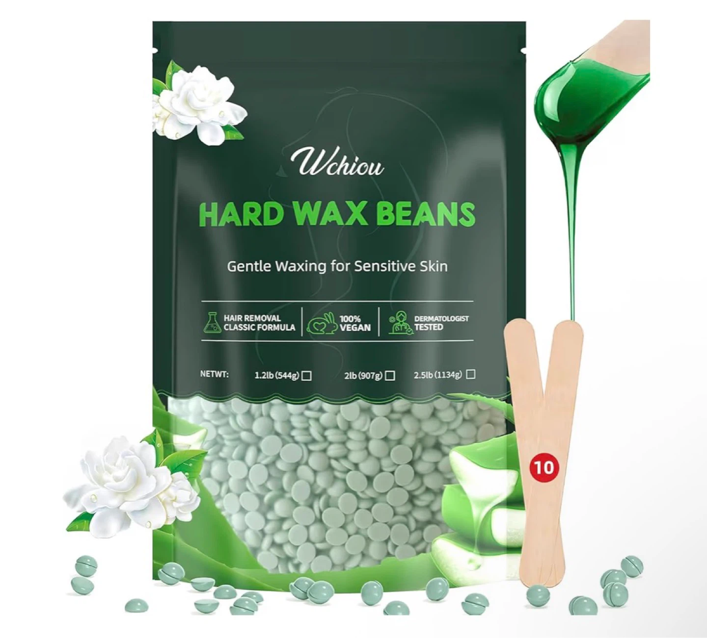 Wchiou Hard Wax Beans - Gentle Waxing for Sensitive Skin
