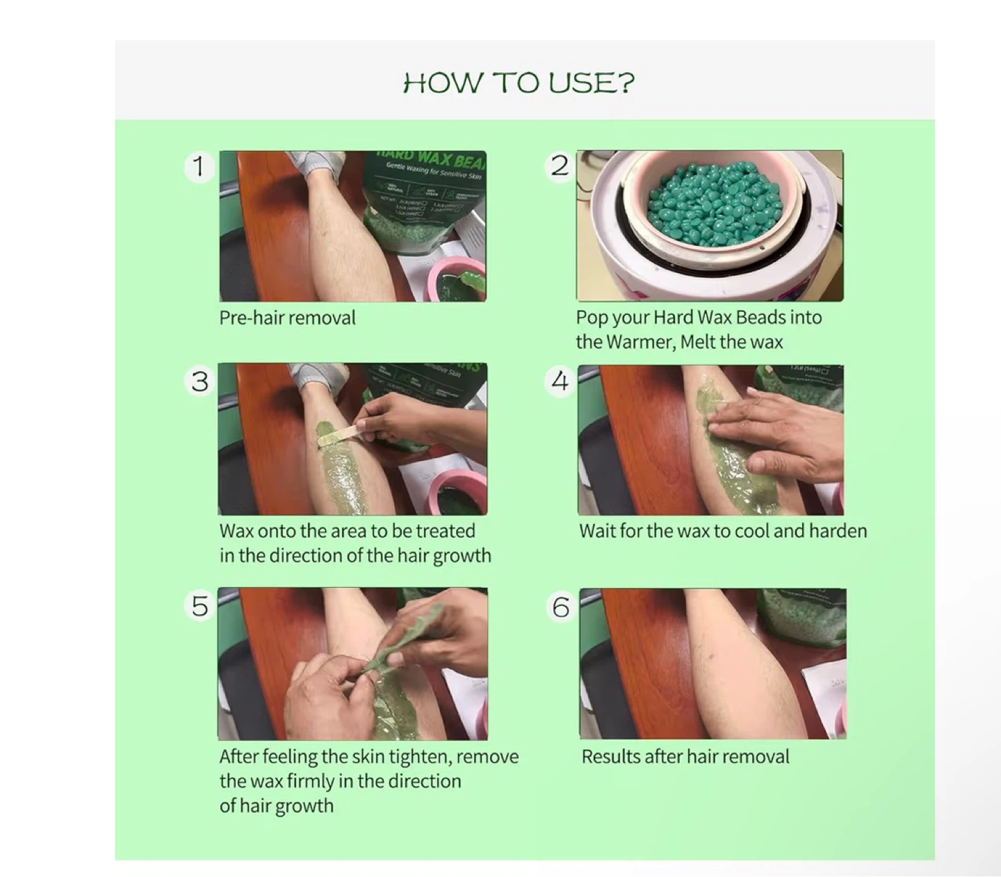 Wchiou Hard Wax Beans - Gentle Waxing for Sensitive Skin - photo 3