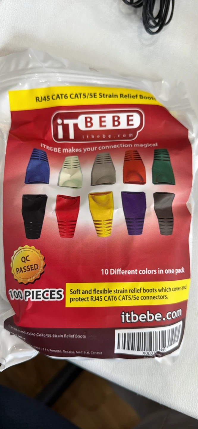 ITBEBE RJ45 CAT6 CAT5/5E Strain Relief Boots - 100 Pieces