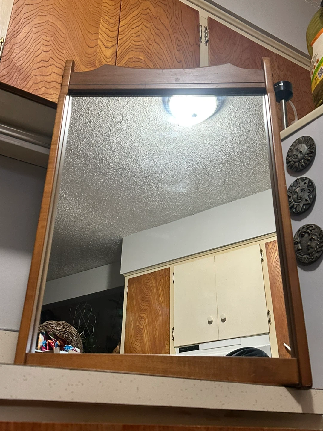 Vintage Cushman Colonial Solid Hard Rock Maple  Mirror - photo 2