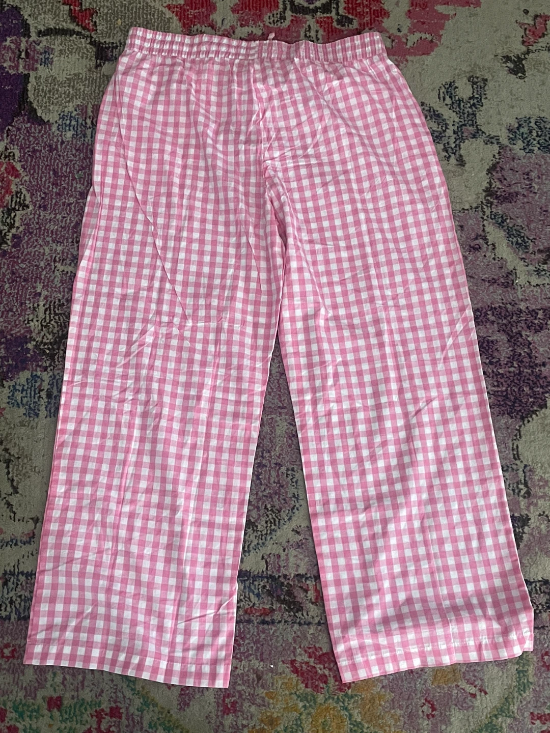 GAP Pink Gingham Lounge Pants Size L - photo 3