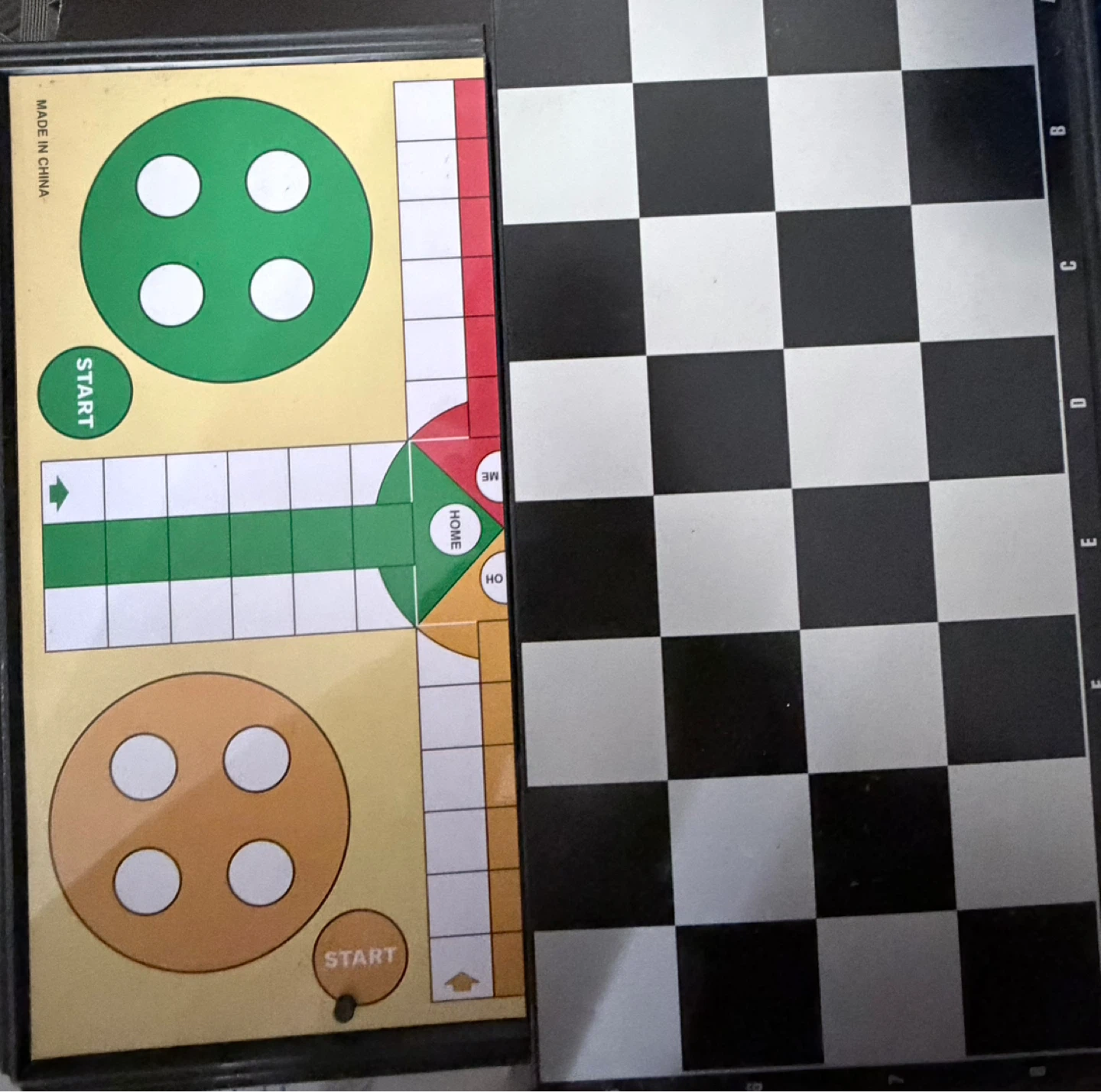 2-in-1 Chess and Ludo Game Board