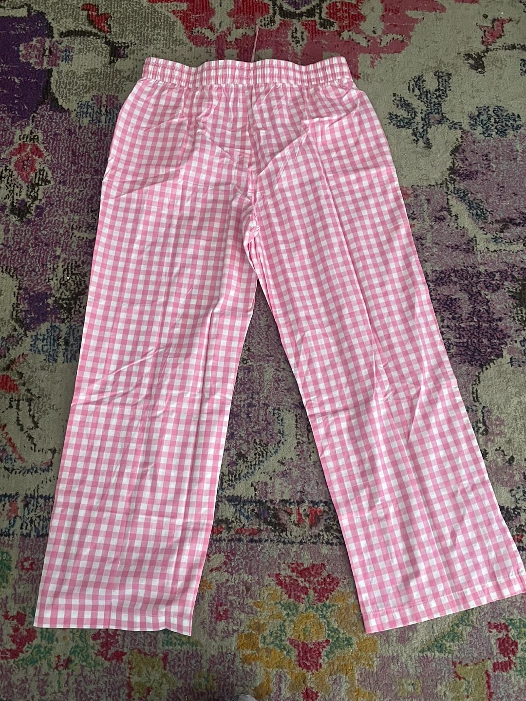 GAP Pink Gingham Pajama Pants M - photo 3