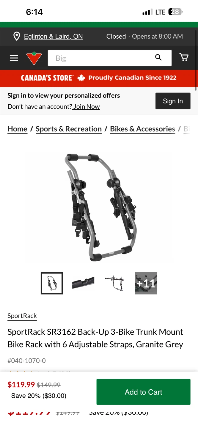 SportRack SR3162 3-Bike Trunk Mount Bike Rack - photo 2