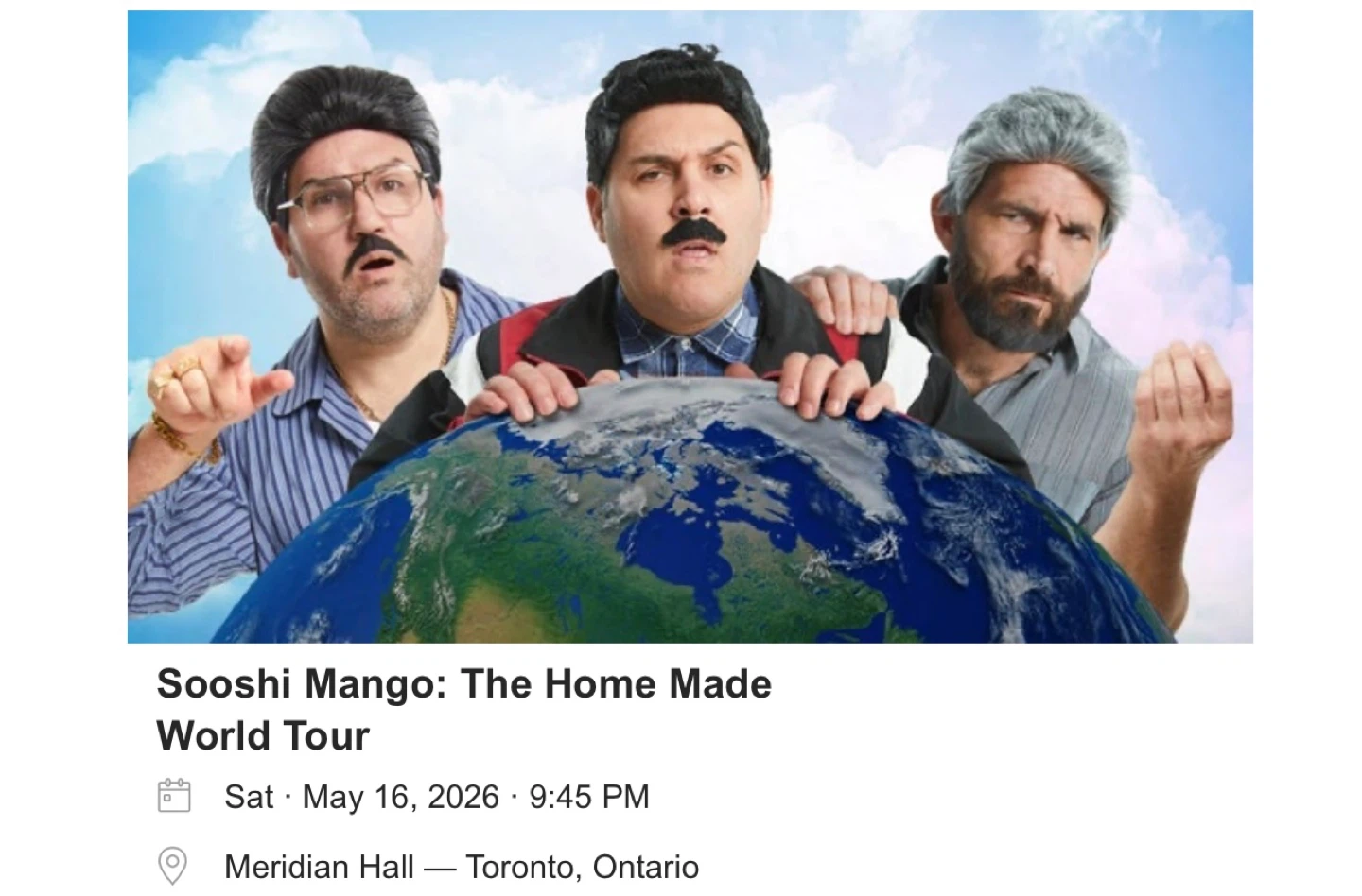 Sooshi Mango: The Home Made World Tour Tickets