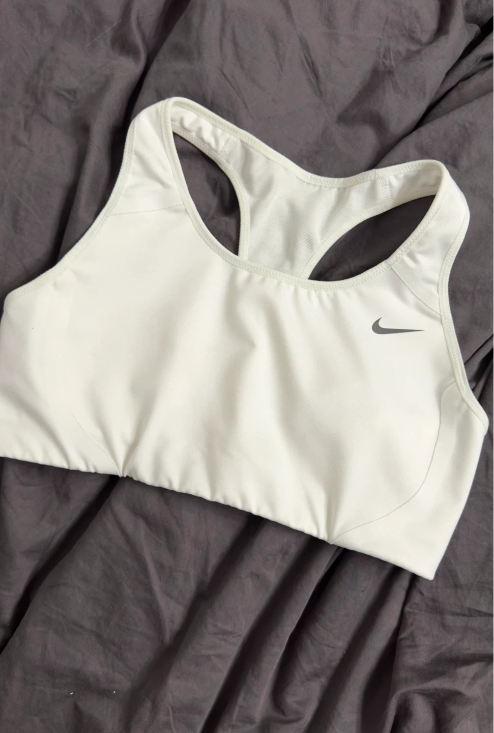 Nike Dri-FIT White Sports Bra Size M