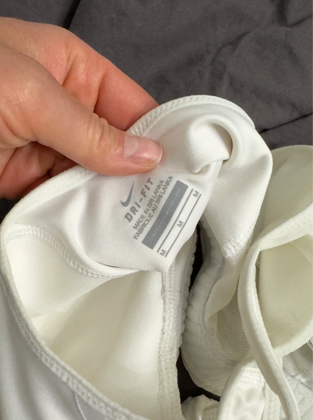 Nike Dri-FIT White Sports Bra Size M - photo 4