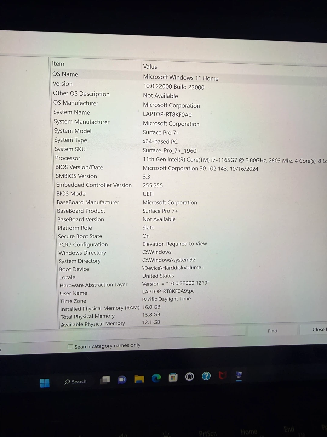Surface Pro 7+  Touchscreen Laptop i7 11th Gen 16GB Ram - photo 4