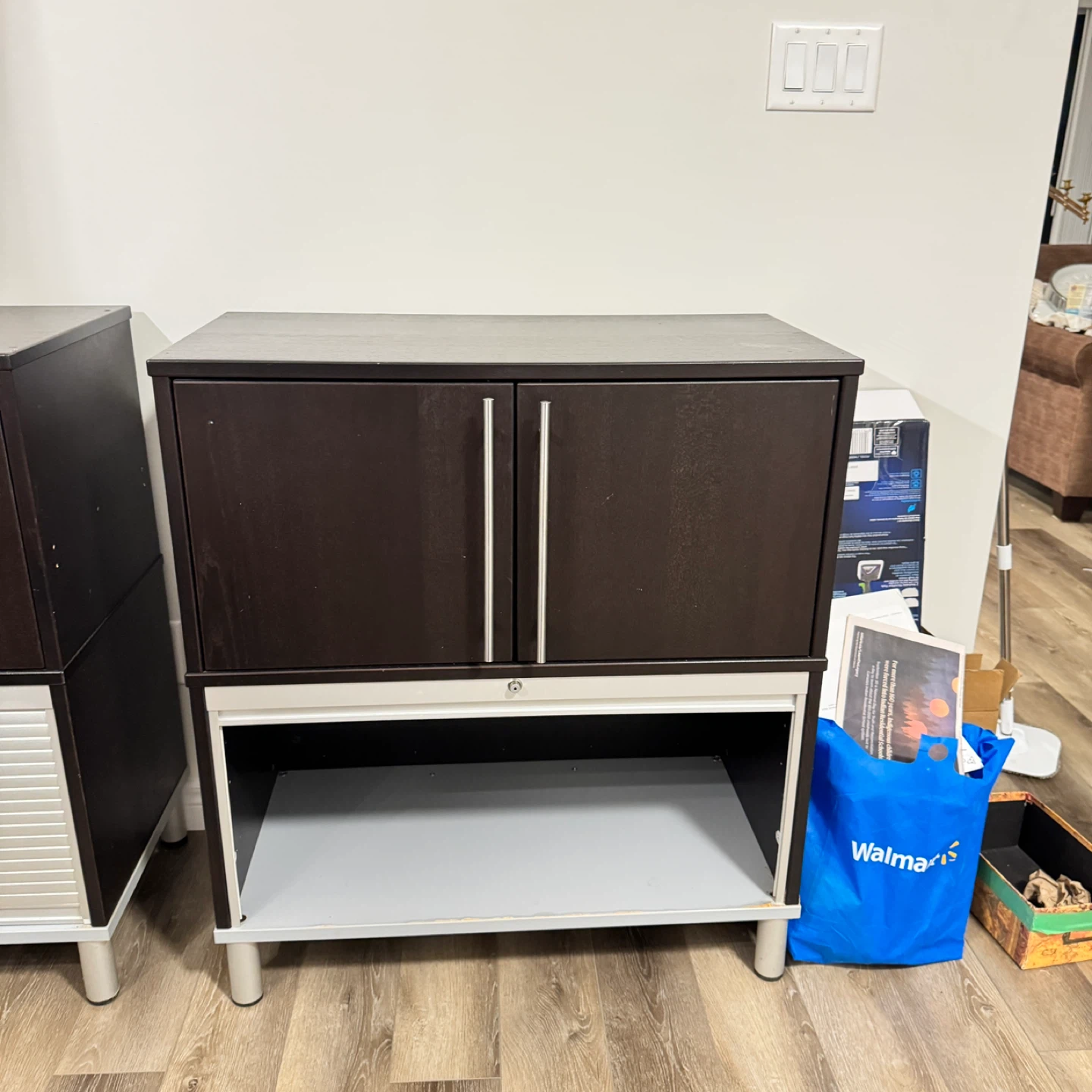 Dark Brown Storage Cabinet , moving sale - photo 3