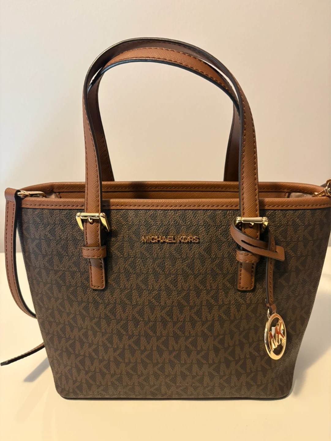 Authentic Michael Kors Jet Set Travel XS Tote Bag - Brown - photo 2